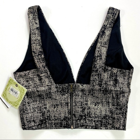 ALYTHEA Corset top In Metallic Gold Black New with Tag - Picture 3 of 8